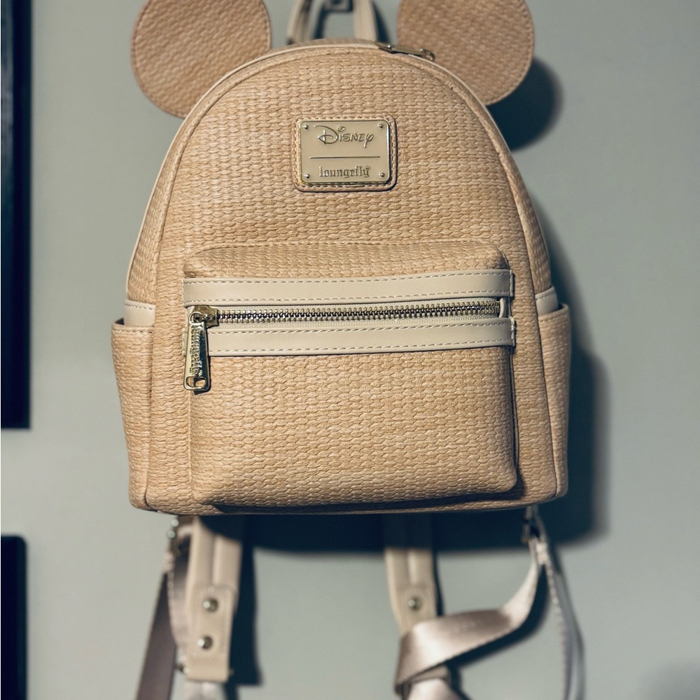 Loungefly Mickey Mouse Straw Mini Backpack